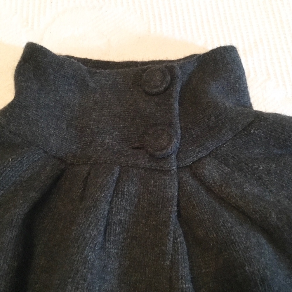 Sarah Spencer Size S 4 Button Open Front Lambswool Sweater Lamb Wool